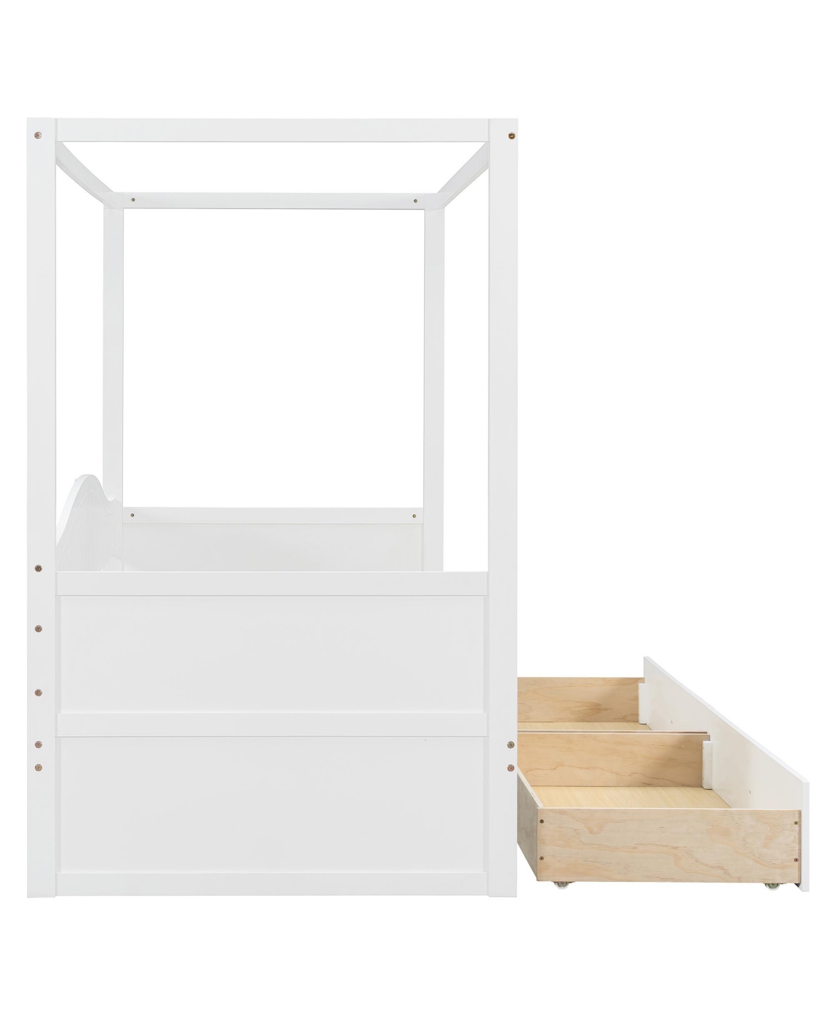 Clihome Twin Size Canopy Day Bed with 2 Drawers