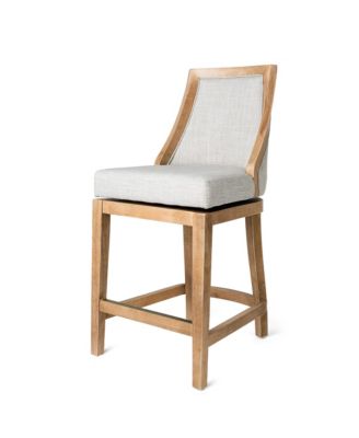 26" Vienna Swivel Upholstered Kitchen Counter Stool with Back