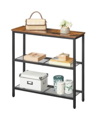 Entryway 3-Tier Narrow Console Table with Storage Shelves