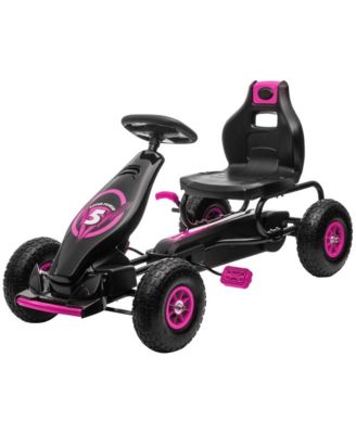 Pedal Go-Kart with Adjustable Seat, Handbrake and Pedal Drive, Ages 5-12