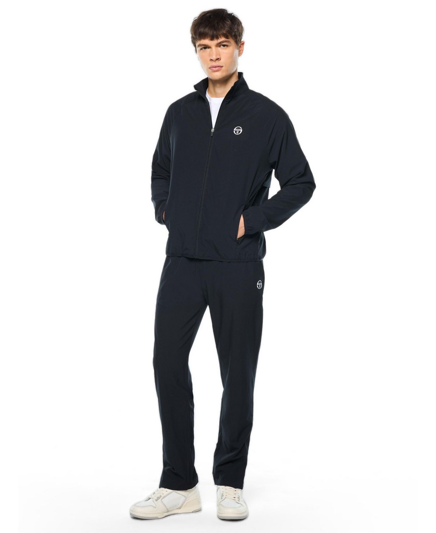 Мужская куртка Sergio Tacchini Affondo Performance Track, цвет: Чёрный — фото 2