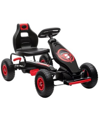 Kids Pedal Go-Kart with Adjustable Seat and Handbrake, Ages 5-12