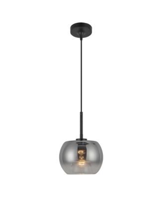 Samar 8-in Smoked 1 Light Socket Pendant