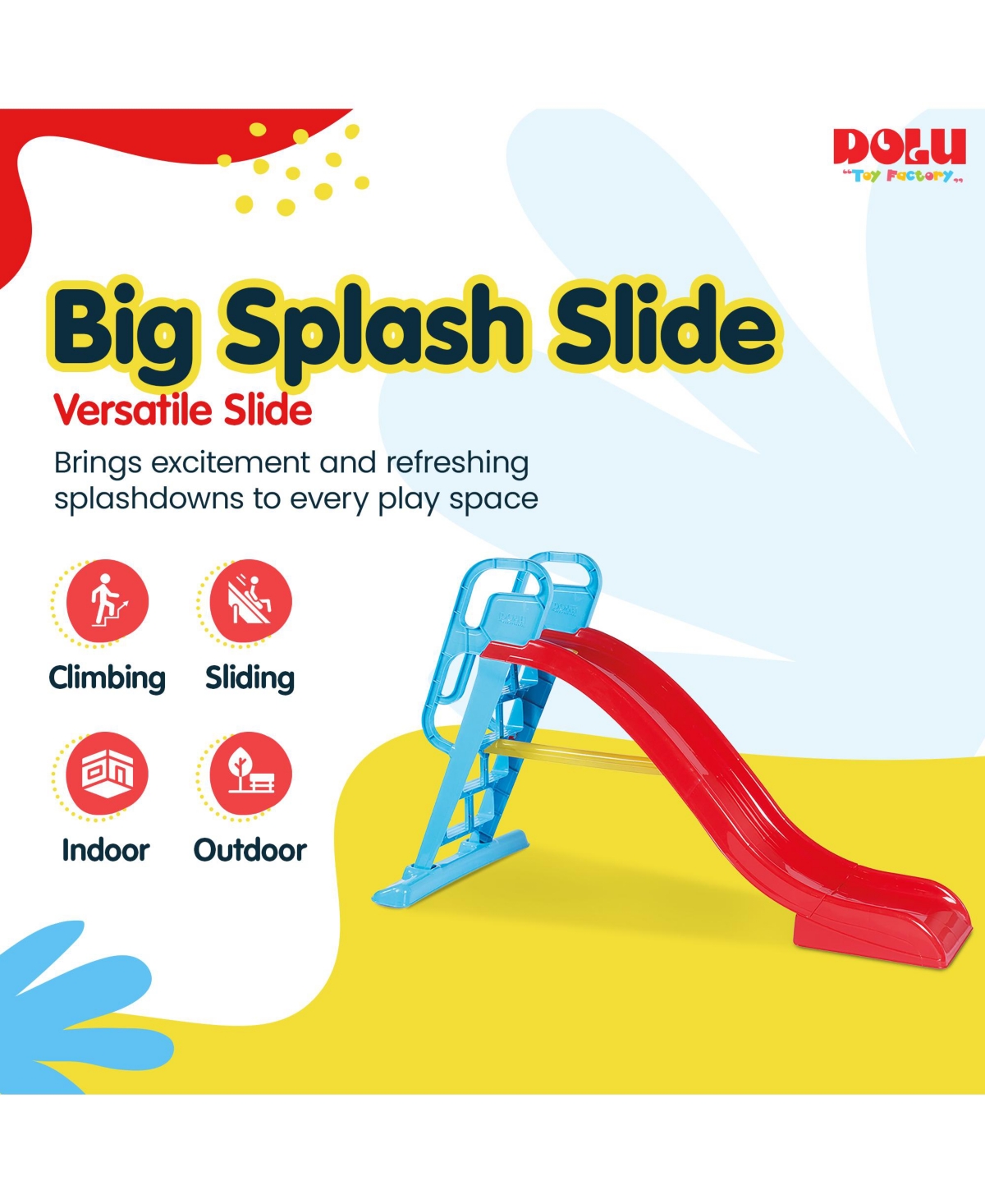 Dolu Big Splash Slide with Water Connection, Ages 3+