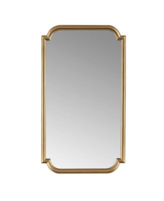 Wood Scalloped Wall Mirror for Living Room or Entryway