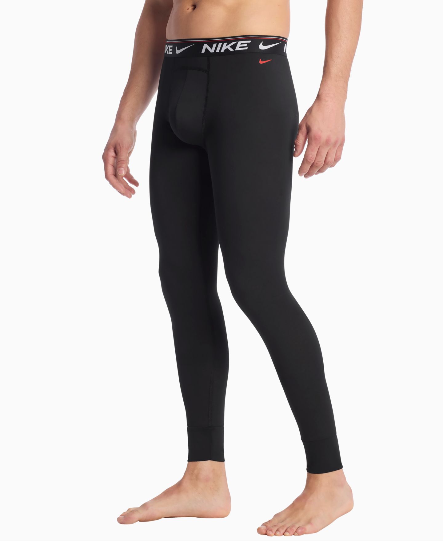 Мужской комплект нательного белья Nike Ultra Comfort Stretch, длинные, набор из 2 шт, цвет: Чёрный / Холодный серый — фото 3