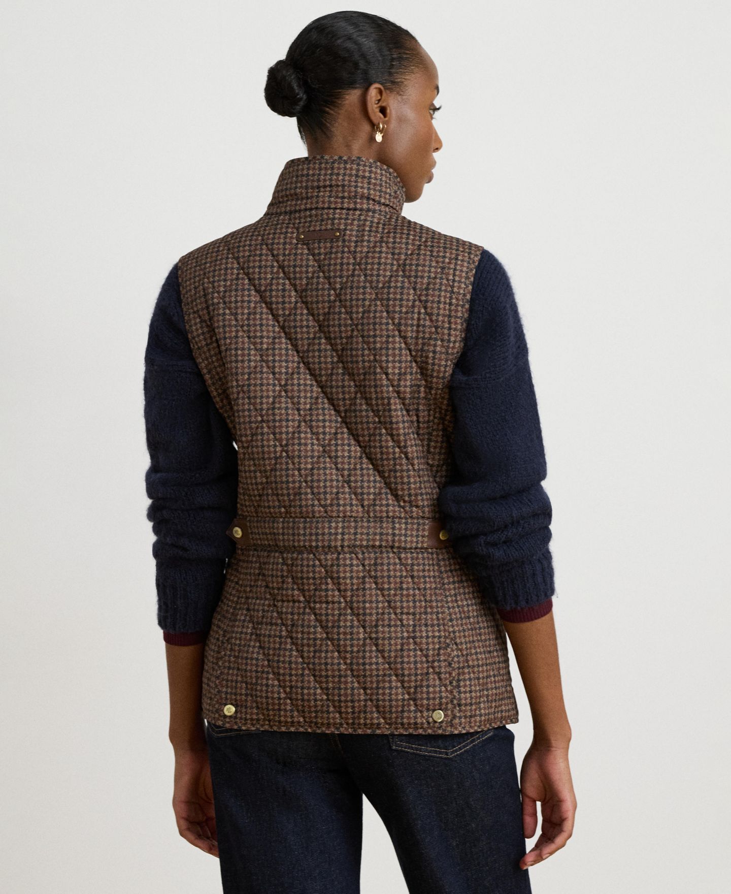 Женский жилет Lauren Ralph Lauren Crested Diamond-Quilted Down-Filled Vest, цвет: Клетчатый — фото 5