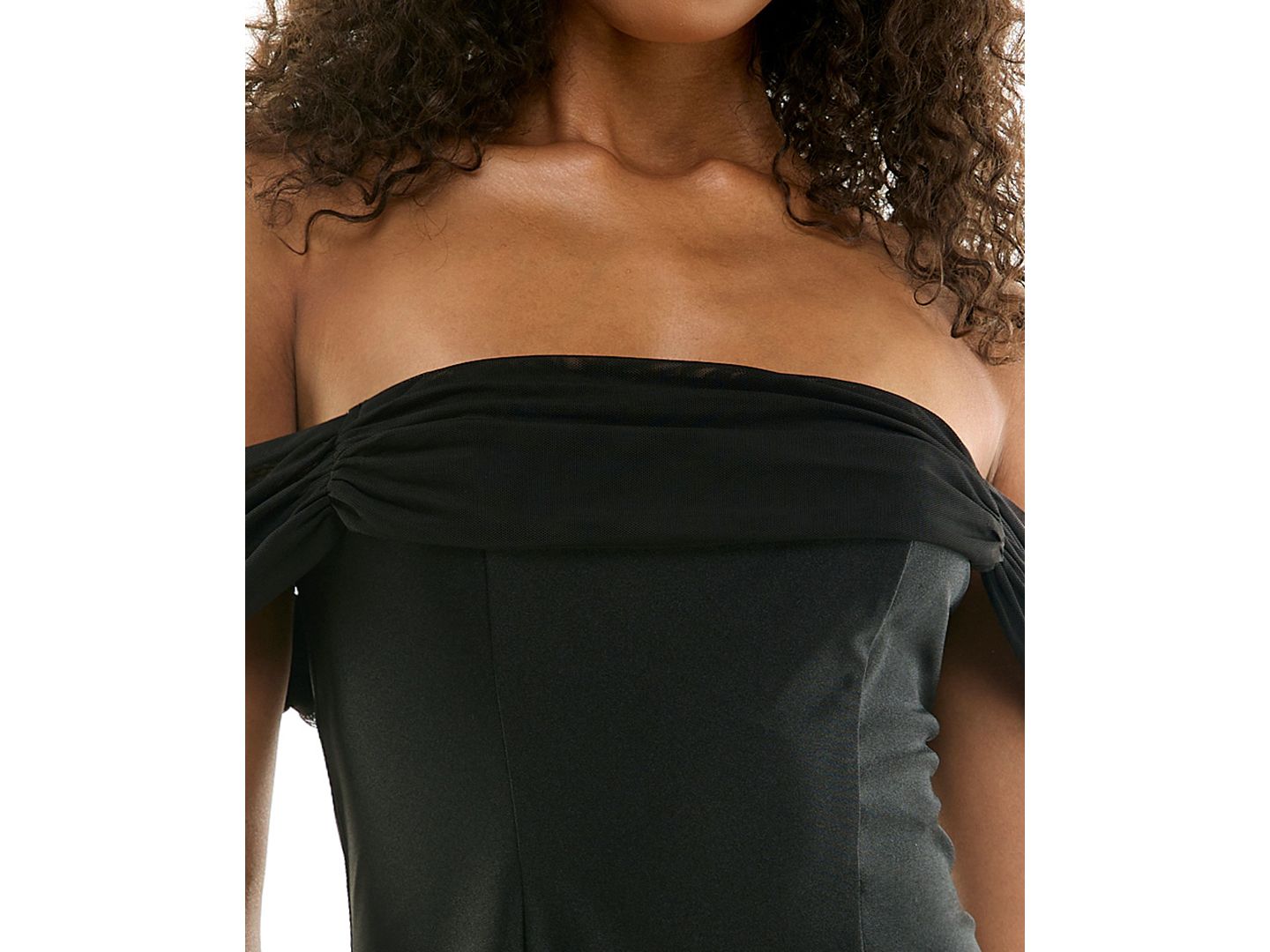 Женское платье City Studios Off-the-Shoulder Fit & Flare Mini, цвет: Чёрный — фото 3