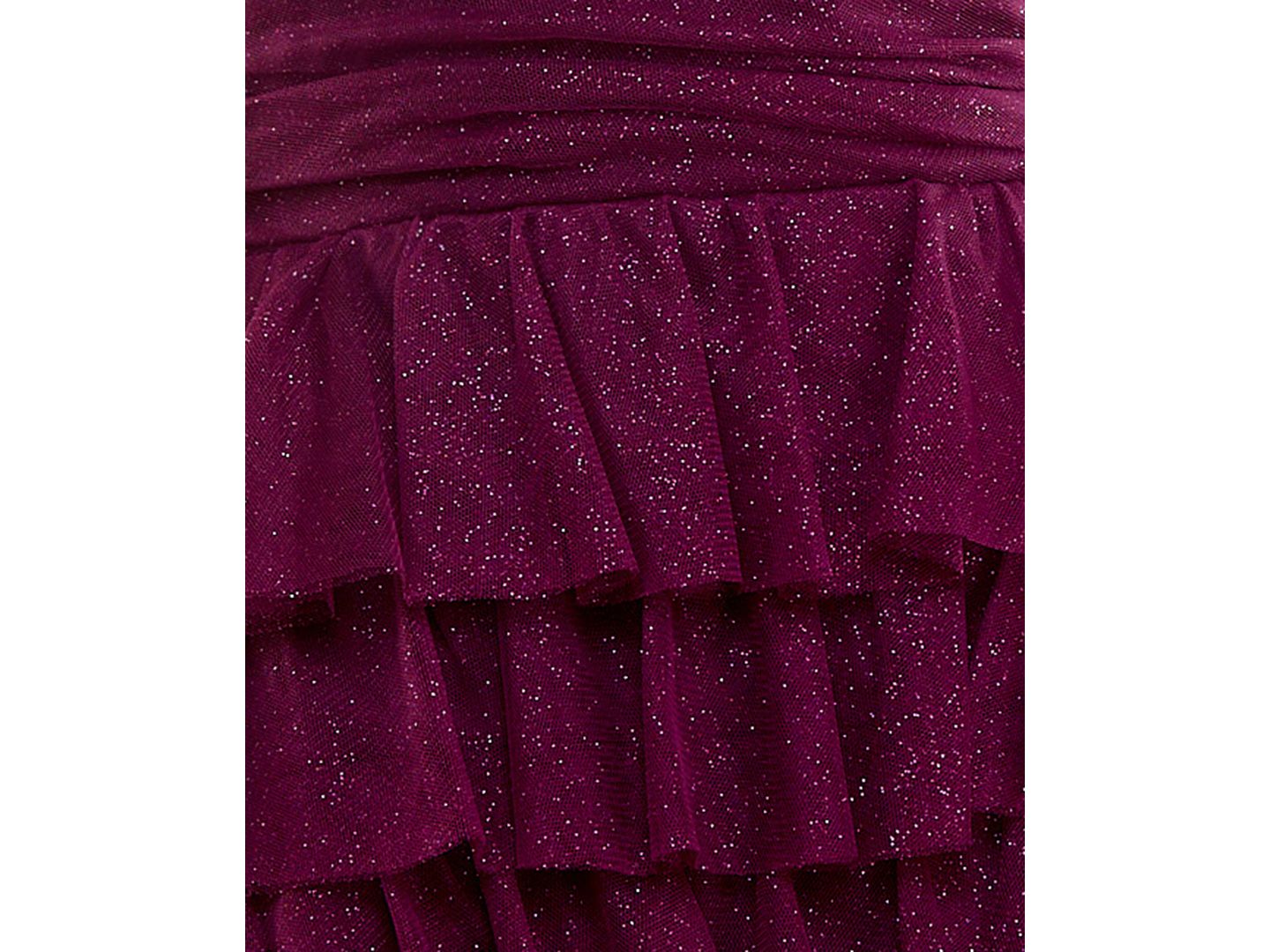 Женское платье City Studios Juniors' Knot Front Tie Shoulder Tier Skirt, цвет: Глубокий мерло — фото 5