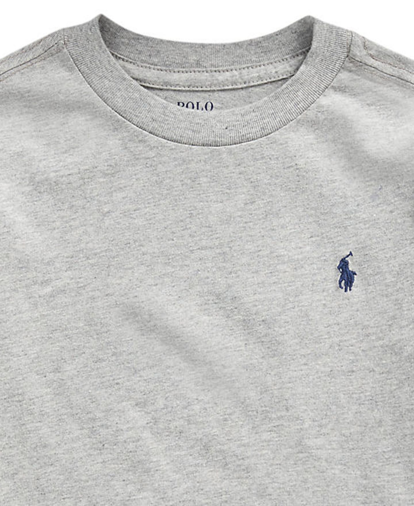 Футболка Polo Ralph Lauren Jersey Long-Sleeve T-shirt для мальчиков, цвет: Меланжевый — фото 3