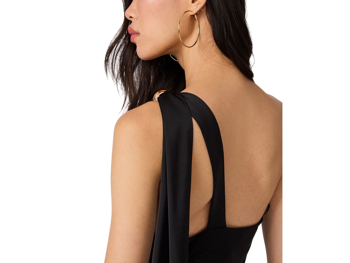 Женское платье Steve Madden Juniors' Aurorah Off-the-Shoulder Satin, цвет: Чёрный — фото 5