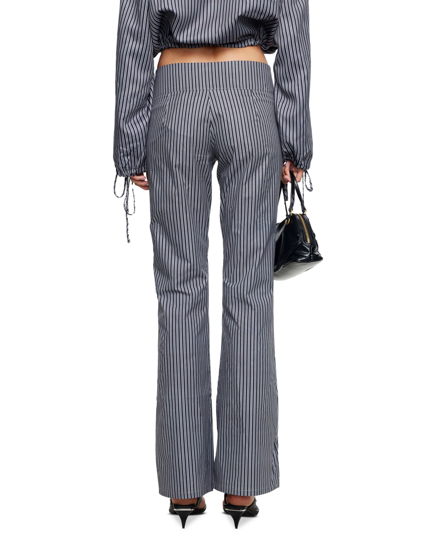 Женские брюки Lioness Striped Totti Wide-Leg, цвет: Сланцевый полосатый — фото 5