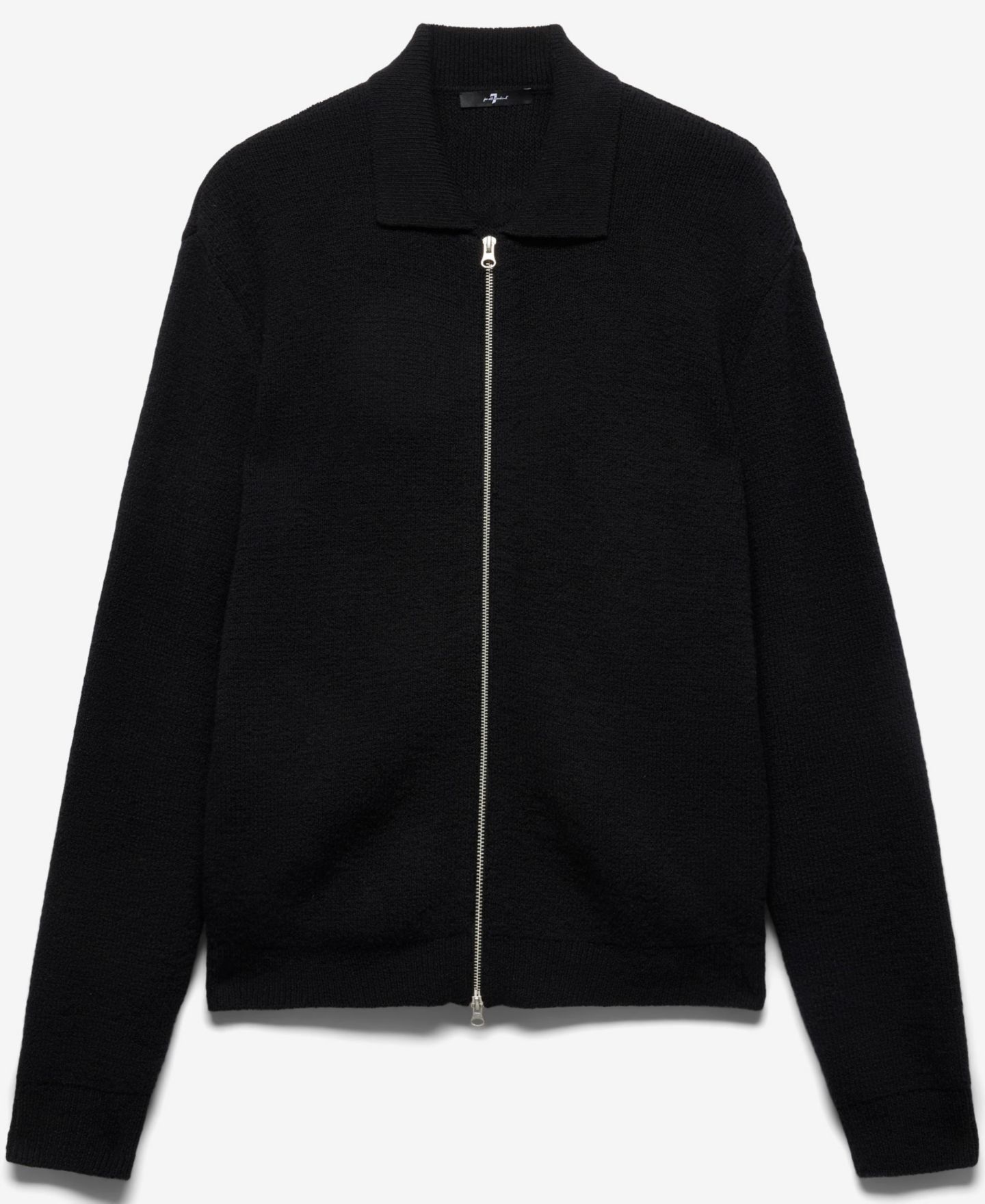 Мужской свитер 7 For All Mankind Full-Zip, цвет: Чёрный — фото 5