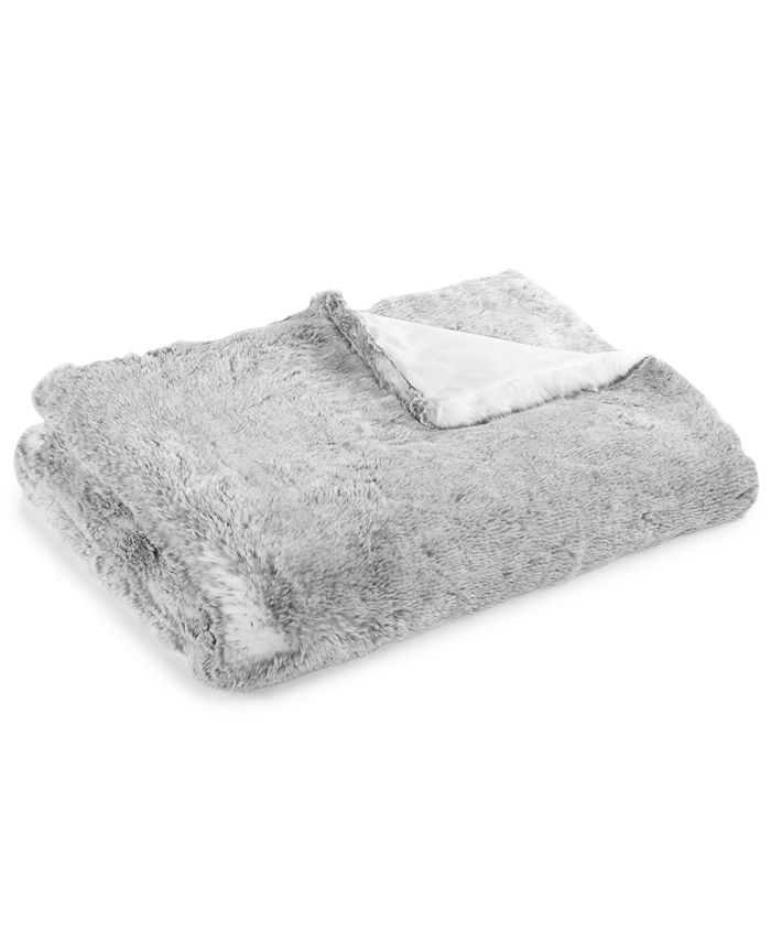 Hotel Collection CLOSEOUT! Faux Fur Throw, Created for Macy's Macy's