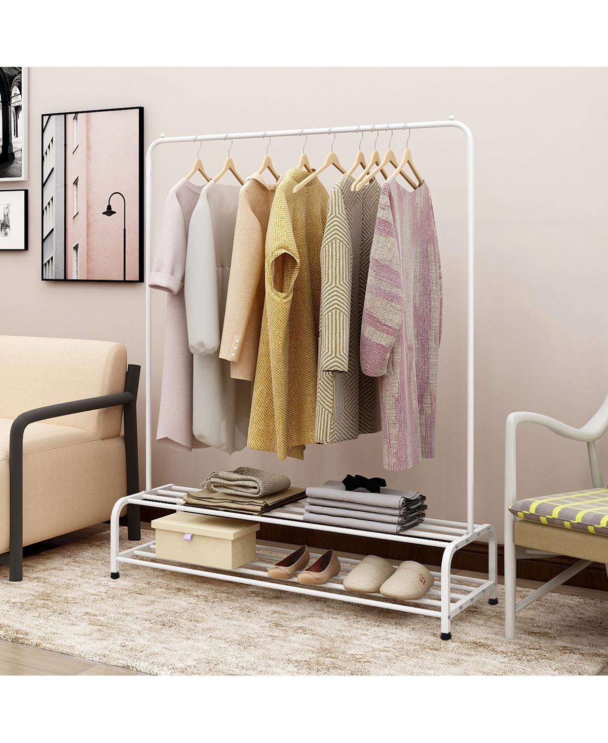 Streamdale Furniture Heavy Duty Metal Garment Rack with Shelf, 47.2