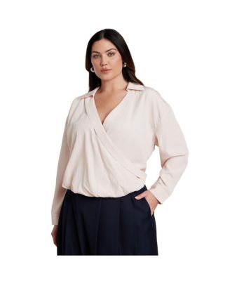 Women's Surplice Collared Top