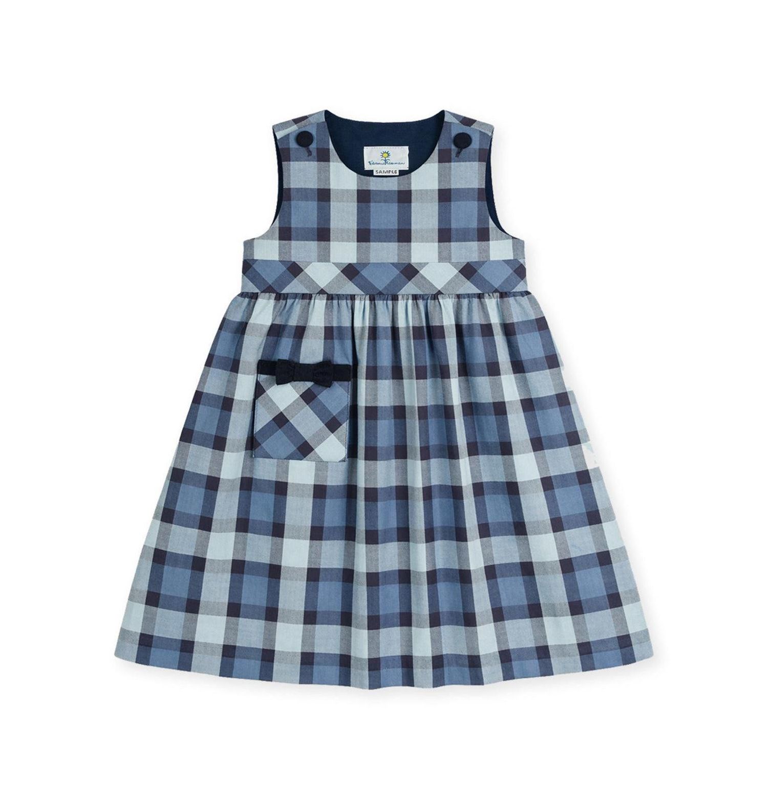 Little Girls (4-6X) Plaid Jumper with Pocket Dress