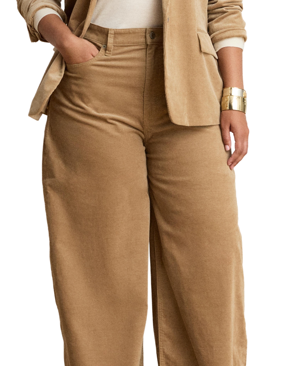 Lauren Ralph Lauren Women's Corduroy High-Rise Wide-Leg Pants