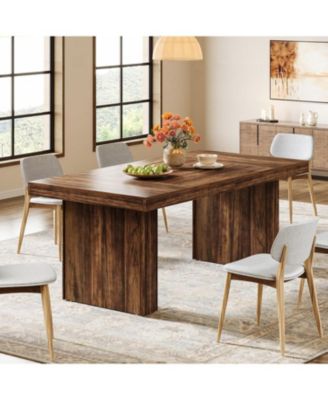 63 Inches Farmhouse Dining Table for 6,Modern Kitchen Table