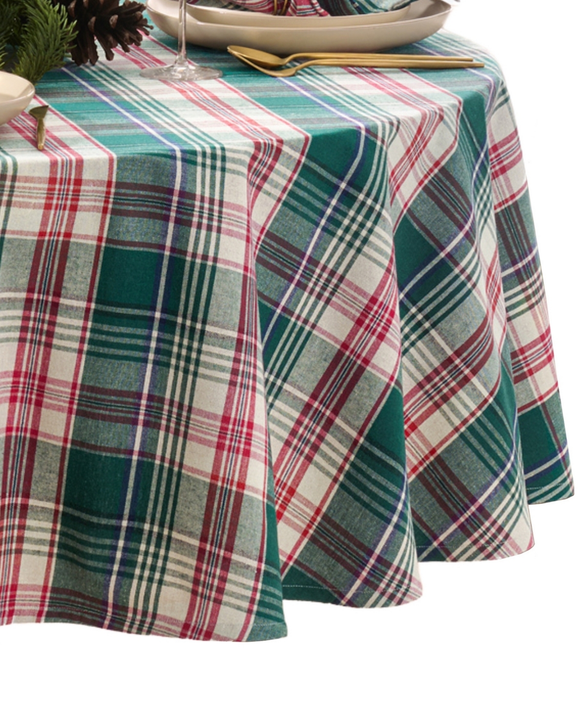 Elrene Holiday Fireside Plaid Tablecloth