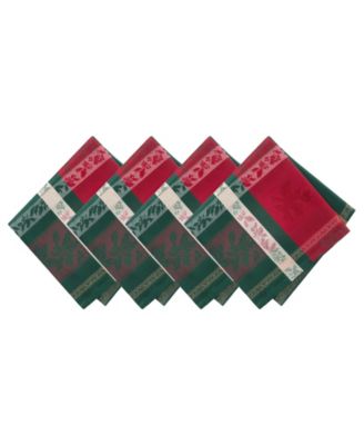 Merry and Festive Jacquard Napkins, Set of 4