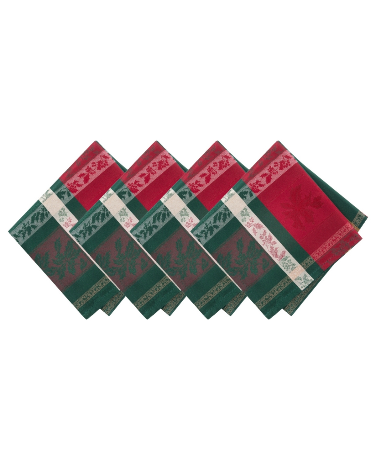 Elrene Merry And Festive Jacquard Napkins, Set Of 4 In Multi