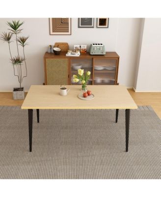 63 Inch Rectangular Dining Table with Legs