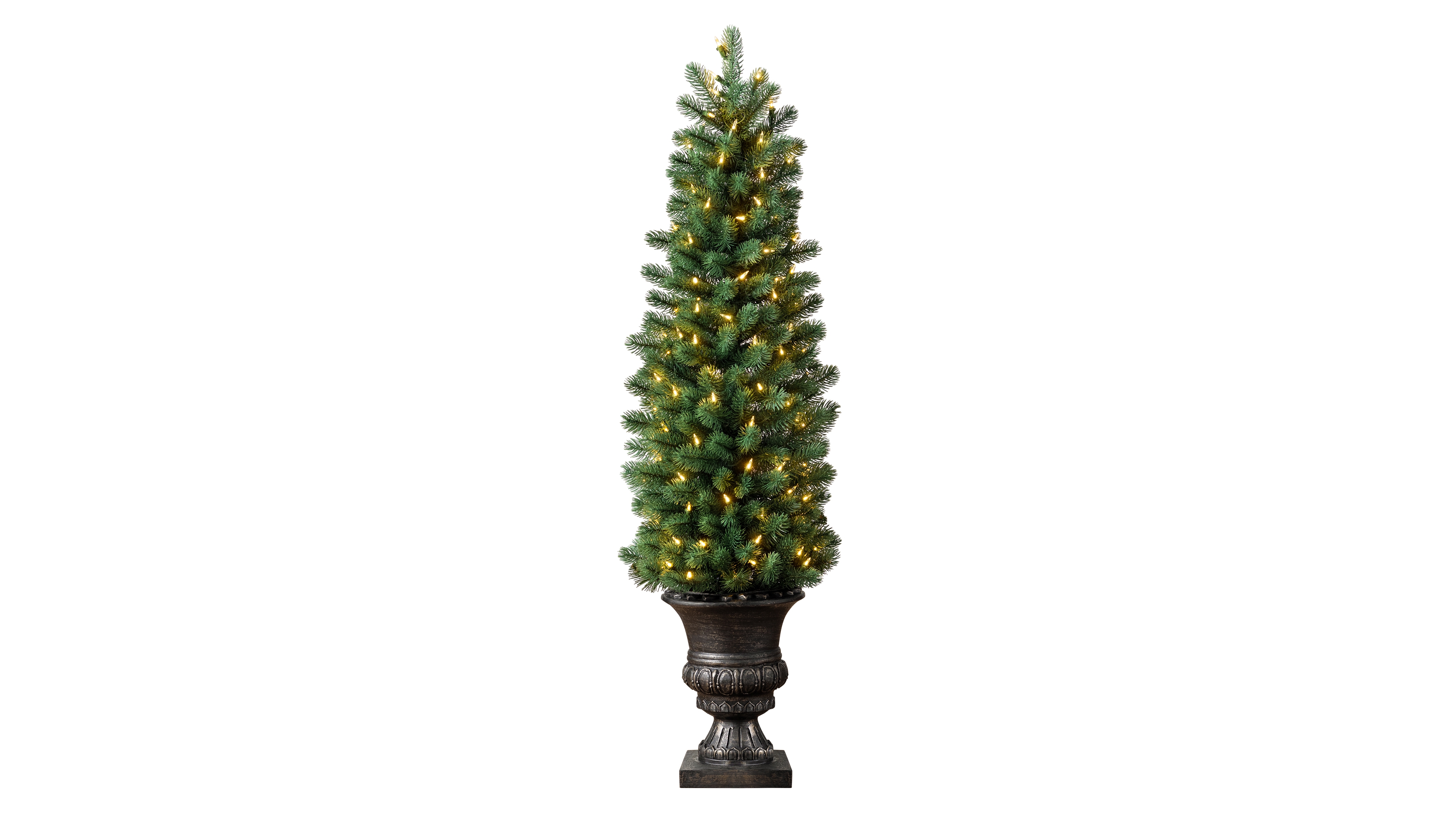 Balsam Hill 4' Pre-Lit Sonoma Slim Potted Pencil Tree
