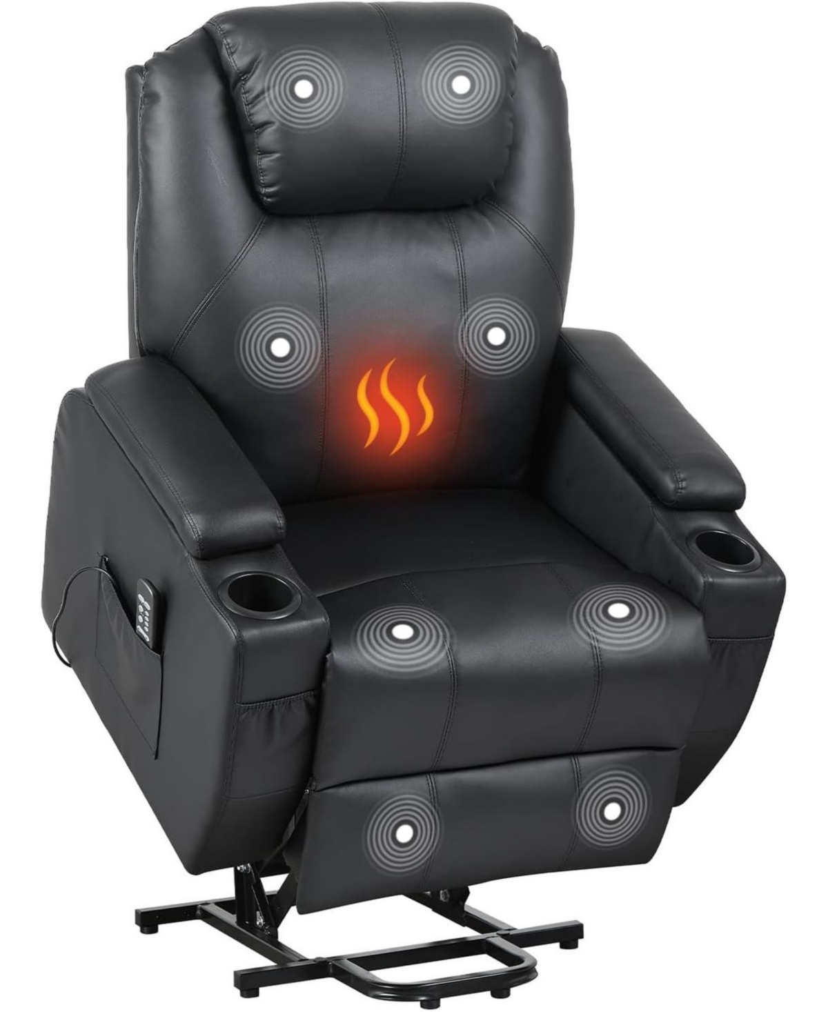 Gaomon Electric Power Lift Recliner Chair with Heat and 8-Point Massage, Pu Leather
