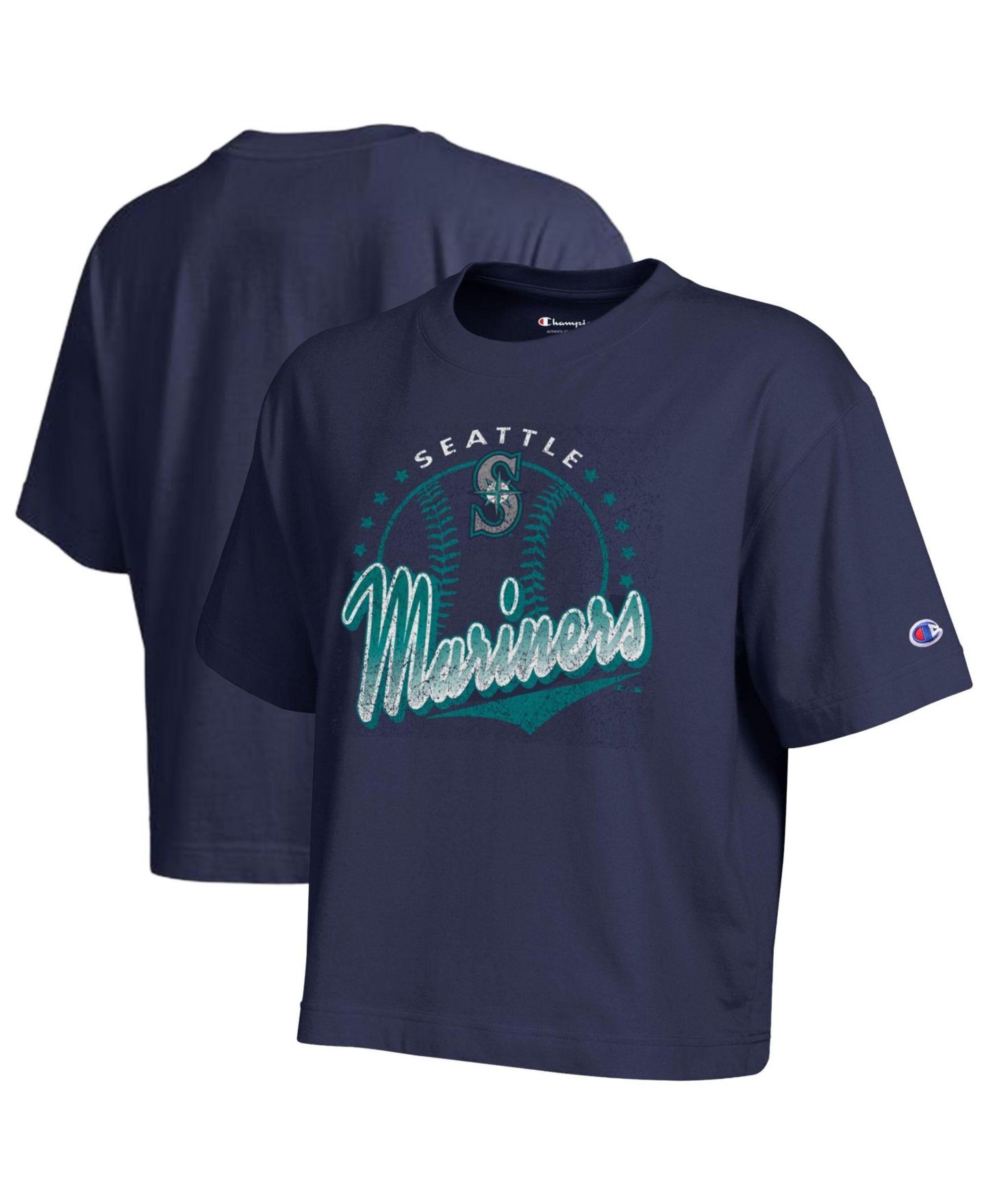 Женская футболка Champion Seattle Mariners Distressed Oversized — фото 1