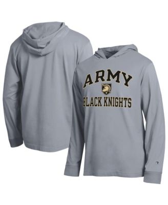 Men's Heather Gray Army Black Knights High Motor All-Star Long Sleeve Hooded T-Shirt