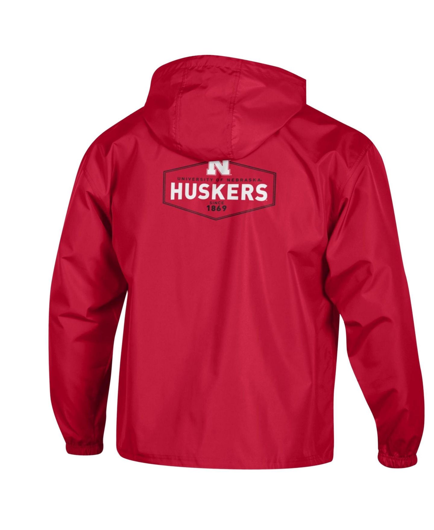 Мужская куртка Champion Scarlet Nebraska Huskers Delay Packable Half-Zip — фото 2