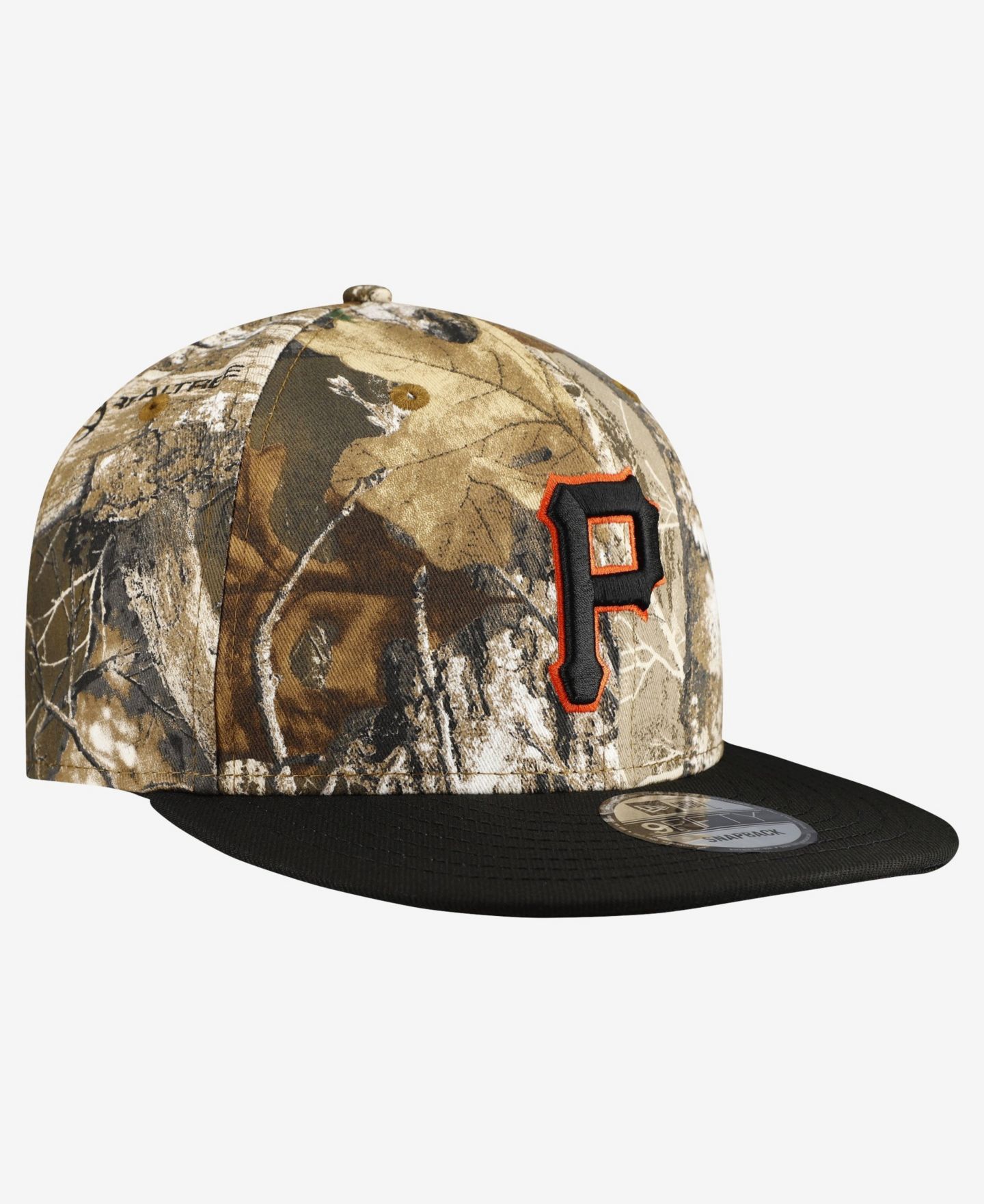 Мужская кепка New Era Camo Pittsburgh Pirates Realtree Orange Pop 9FIFTY Snapback Hat — фото 3