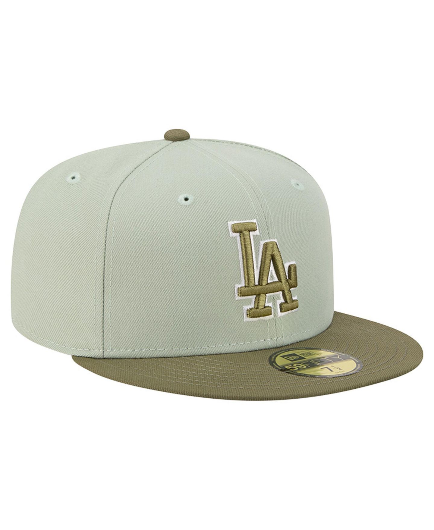 Мужские головные уборы New Era Green/Olive Los Angeles Dodgers Color Pack 59FIFTY Fitted Hat — фото 5