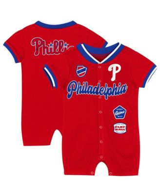 Baby Boys and Girls Red Philadelphia Phillies Pinch Coverall Shorts