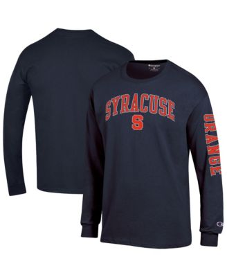 Men's Syracuse Orange Arch Over Logo 2-Hit Long-Sleeve Crewneck T-Shirt