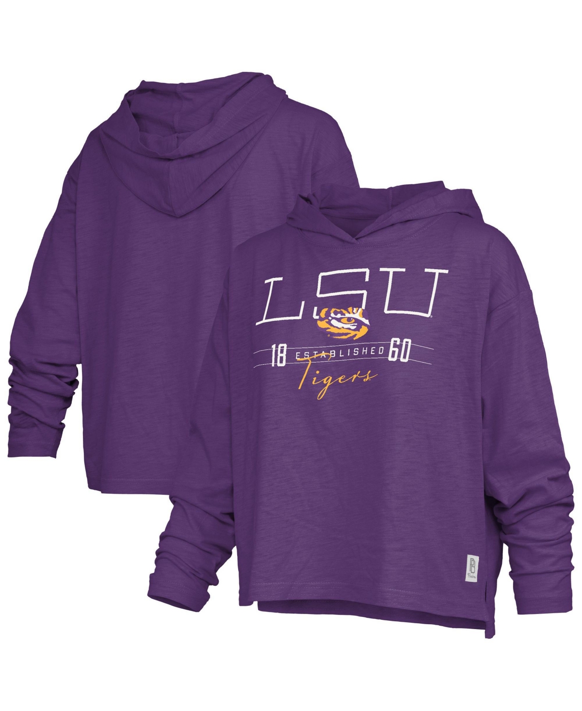 Pressbox Women's Lsu Tigers Castillo Hooded Slub Long-Sleeve T-Shirt