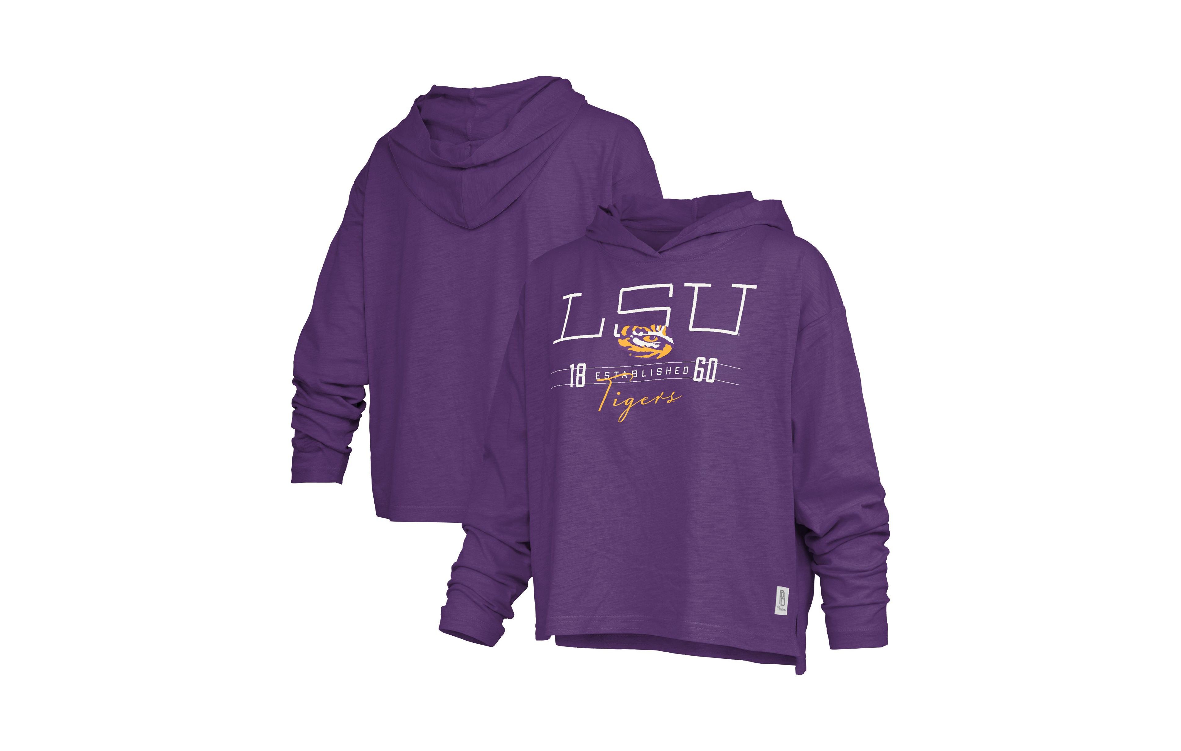 Pressbox Women's Lsu Tigers Castillo Hooded Slub Long-Sleeve T-Shirt