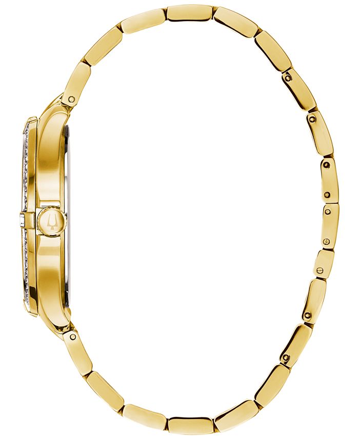 Bulova Women's Gold-Tone Stainless Steel Bracelet Watch 35mm 98L230 ...