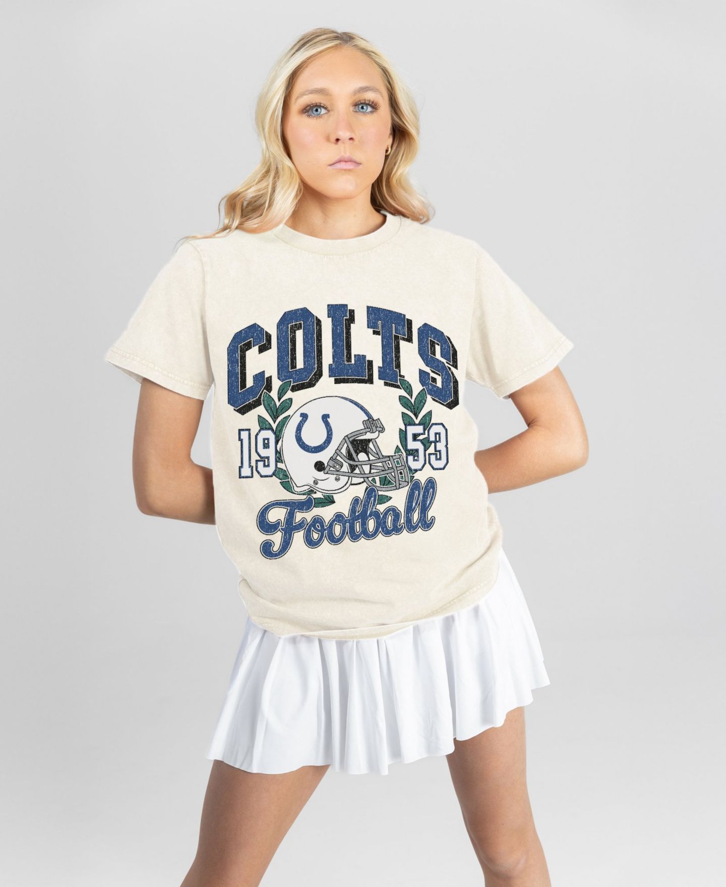Женская футболка Gameday Couture Indianapolis Colts Distressed Graphic Raised on Victory — фото 1