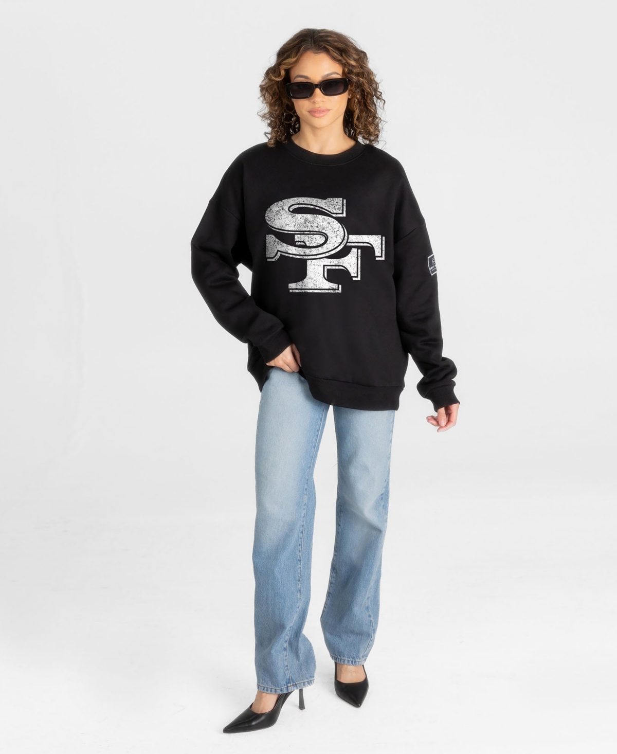 Gameday Couture Women's San Francisco 49ers Oversized Dropped-Shoulder Sweatshirt