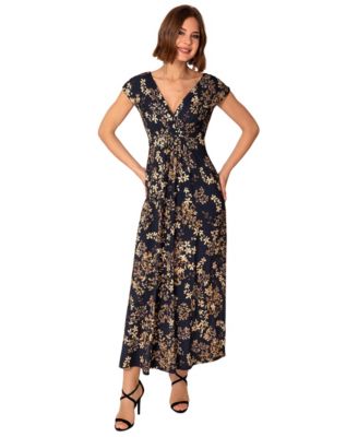 womens empire waist maxi dress Alie Street London Women's Sophia Floral cybermonday2025 Evening dress Dark Green Bridesmaid Dress Color:#37 Blush