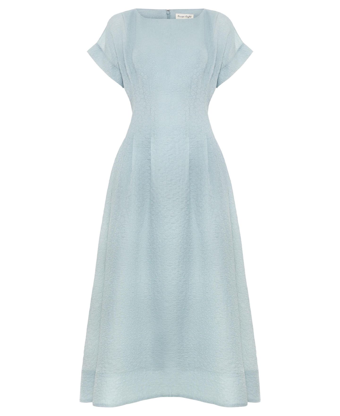 Женское платье Phase Eight Laya Boat Neck Short-Sleeve A-Line Midi, цвет: Бледный синий — фото 6
