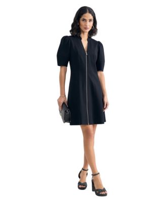 Women's Alima Ponte Zip A-Line Dress