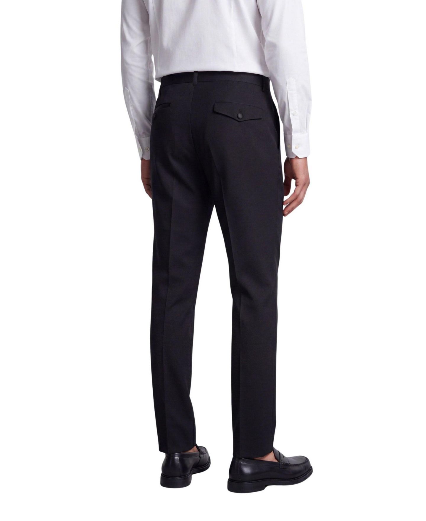Мужские брюки Twisted Tailor Kingdon Slim Fit Flat Front Suit, цвет: Чёрный — фото 3