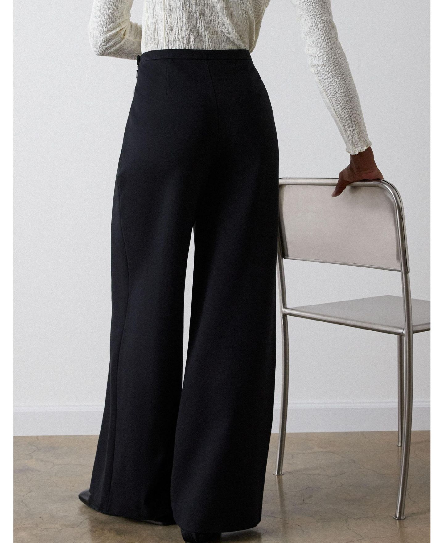 Женские брюки Whistles Straight High-Waisted Lila Ponte, цвет: Чёрный — фото 6