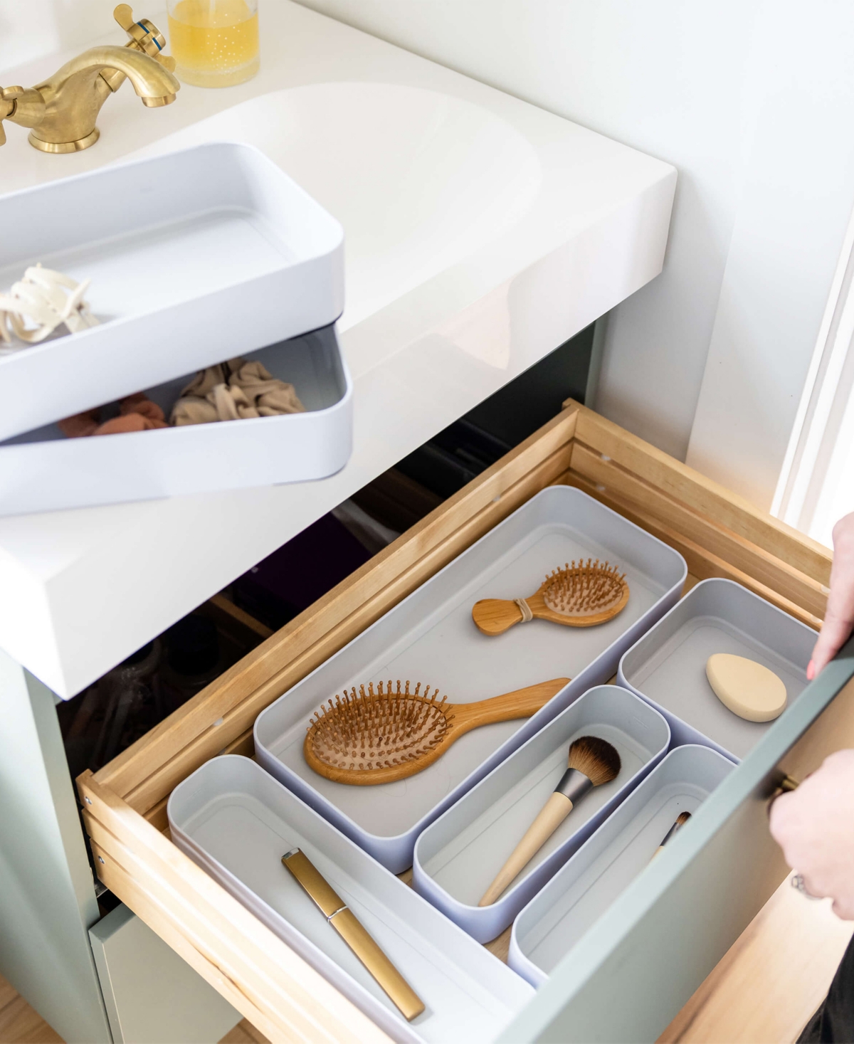 three by Metal Drawer Organizers, Set of 7