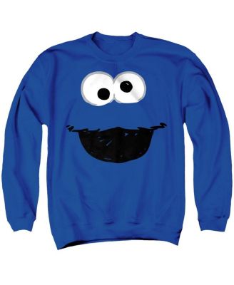 Men's Cookie Monster Crayon Sketch Cotton Crewneck Graphic Sweatshirt
