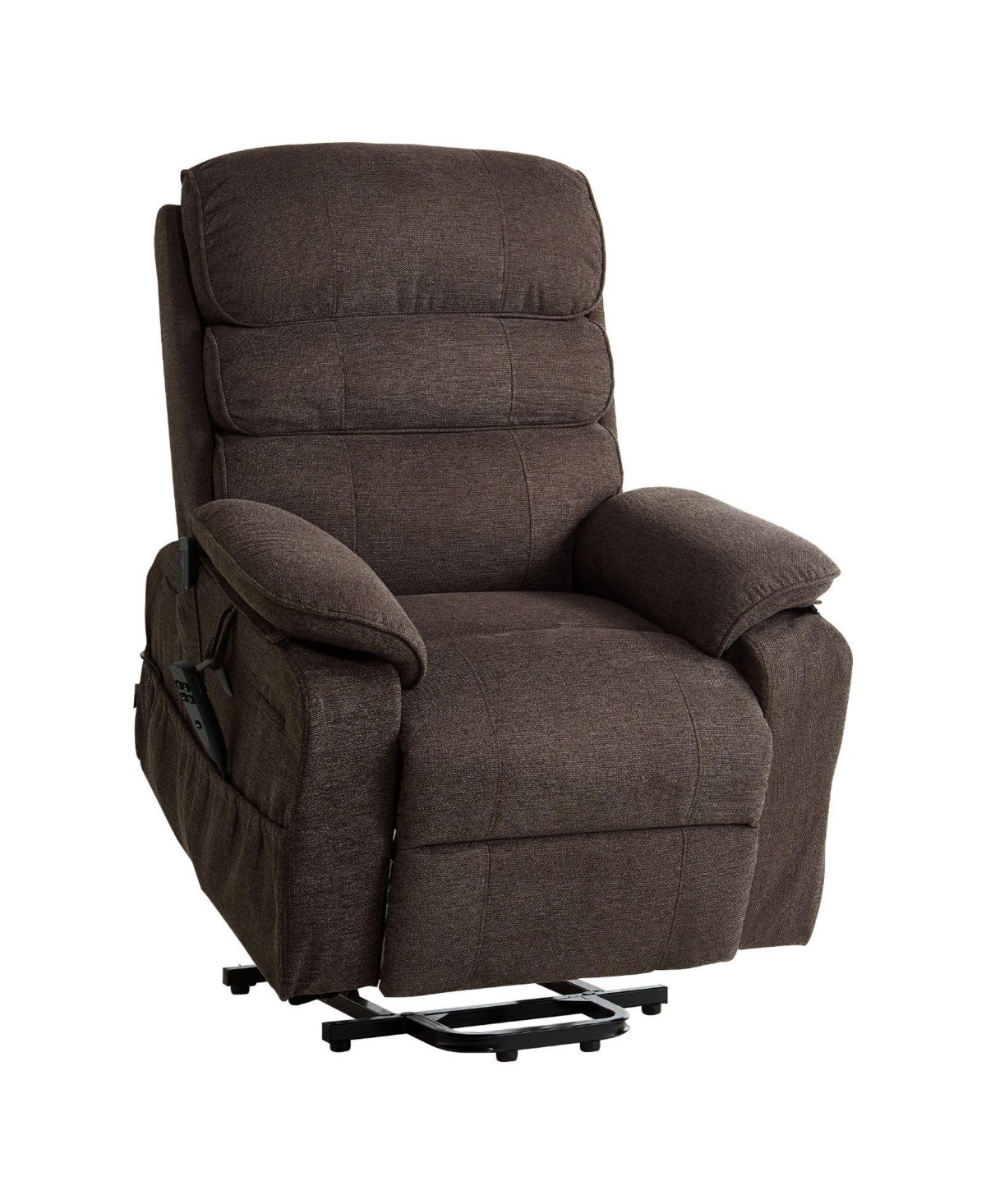 Sugift Chenille Dual Motor Power Lift Recliner Chair for Elderly with Heat and Massage 350 Pound Capacity