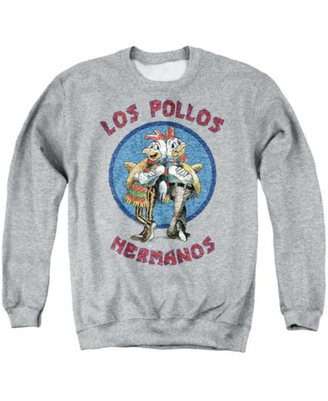 Мужская толстовка Breaking Bad Los Pollos Hermanos Graphic Long-Sleeve Regular-Fit Crewneck, цвет: Меланжевый